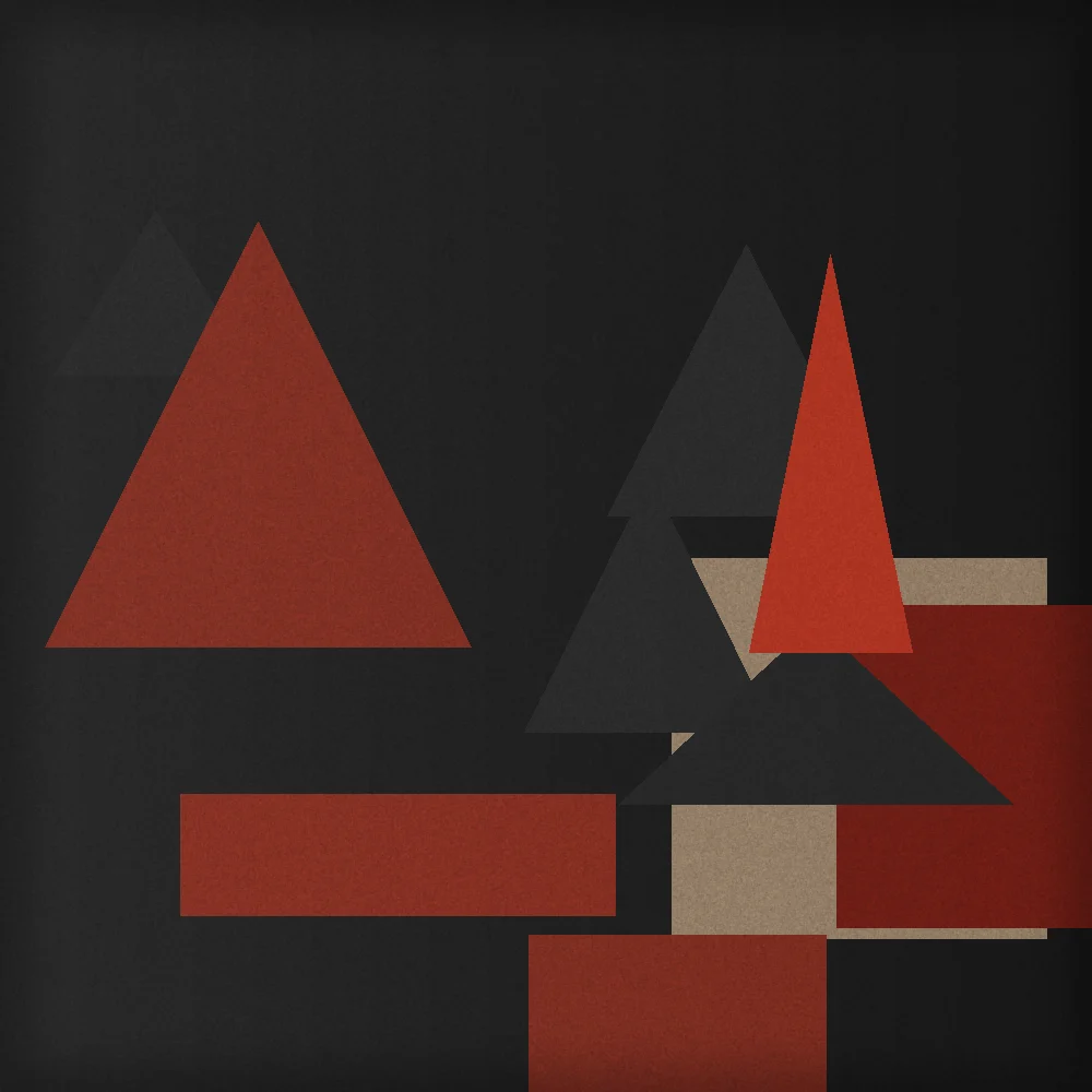 Borult Fragmentum IX - eredeti geometrikus absztrakció absztrakt festmeny